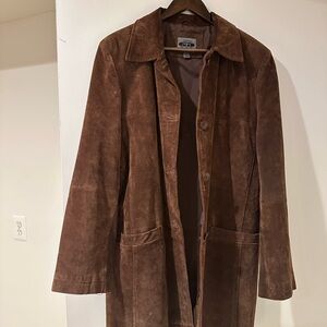 AR A Bernardino Brown Suede Coat
